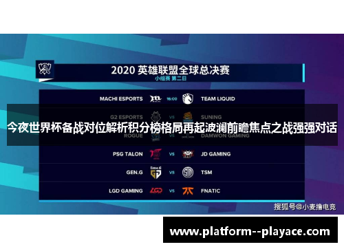 今夜世界杯备战对位解析积分榜格局再起波澜前瞻焦点之战强强对话 今夜世界杯备战对位解析积分榜格局再起波澜前瞻焦点之战强强对话